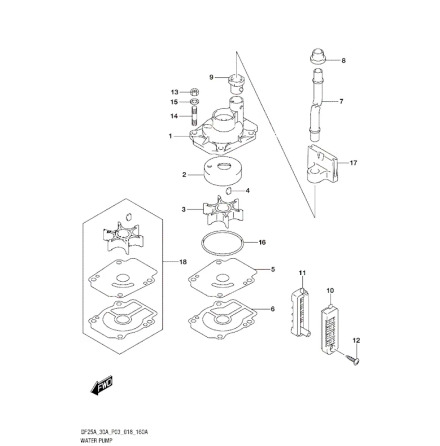 Kylvattenr�r Suzuki 