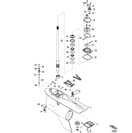 T�tning impellerhus Mercury