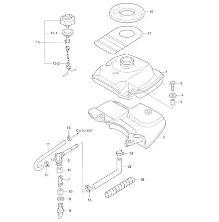 Br�nsletank Tohatsu MFS 2,5 - MFS 3,5