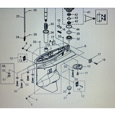 H�llare fj�der drivaxel Tohatsu