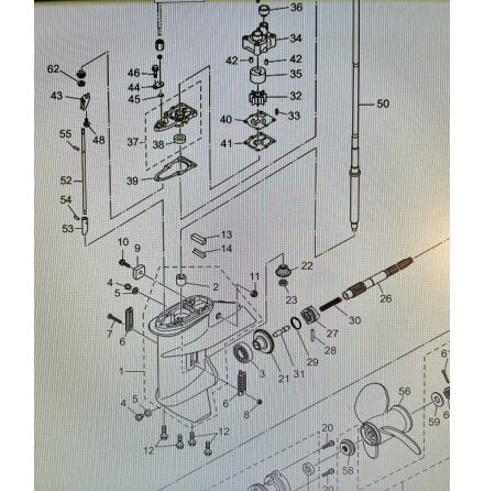 T�tning impellerhus Mercury