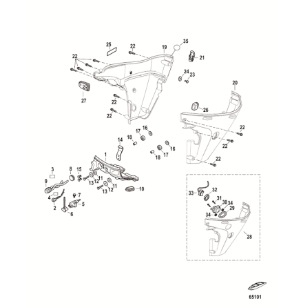 H�llare trimknapp Mercury